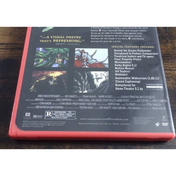 Vampire Hunter D: Bloodlust (DVD, 2002) RARE OOP Anime - Picture 8 of 16